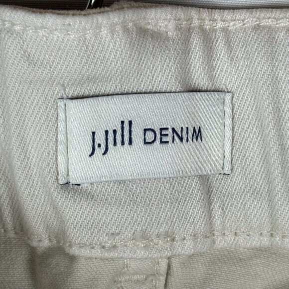 J Jill Denim Womens Bone High Rise Wide Leg Jeans Sz 16 Stretch Comfort Everyday - Picture 3 of 10
